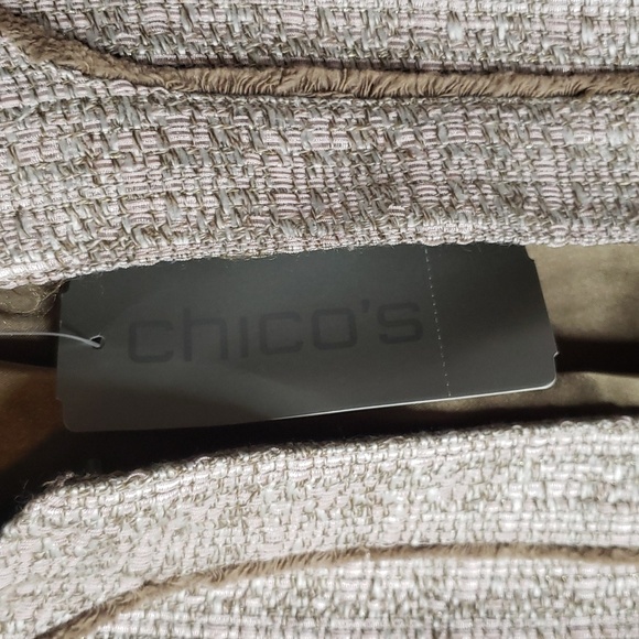 Chico's Travel Collection Woven Daphne Jacket Delicacy Jacket Blazer Coat Medium - Picture 6 of 10